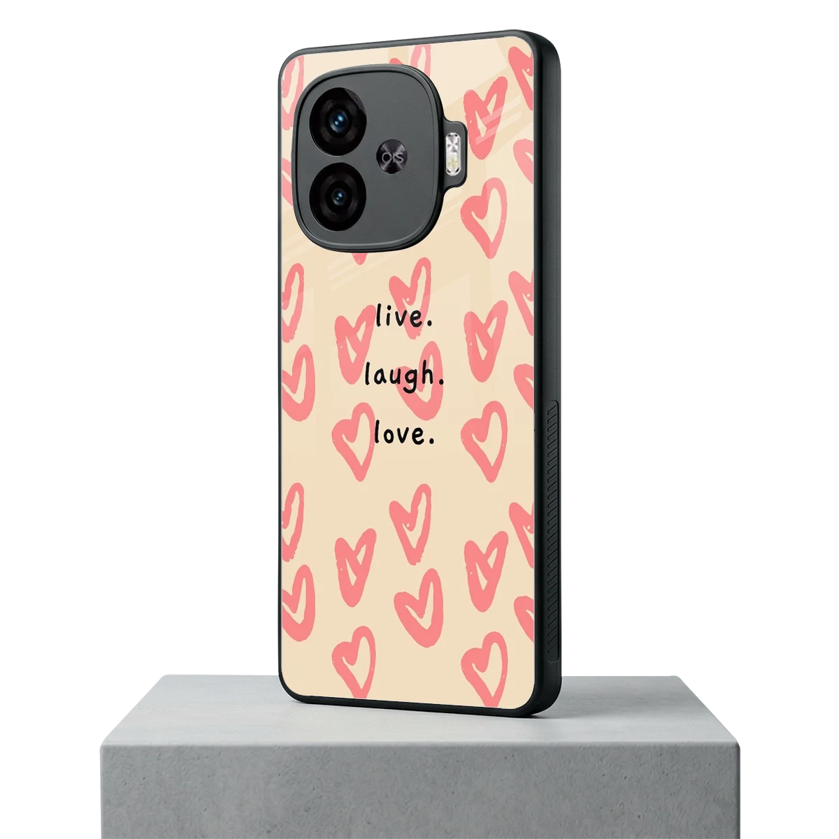 Heart Flow iqoo neo 10r 5g mobile cover | shockproof glass phone case