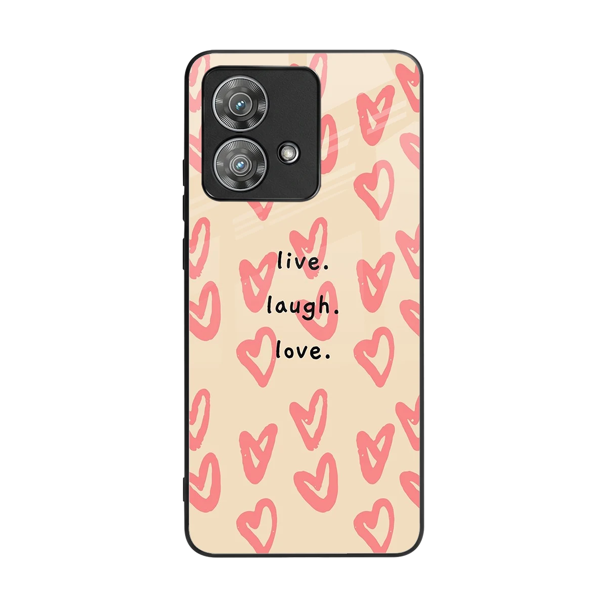 Heart Flow back phone cover | glass case for motorola edge 40 neo 5g