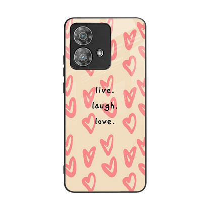 Heart Flow back phone cover | glass case for motorola edge 40 neo 5g