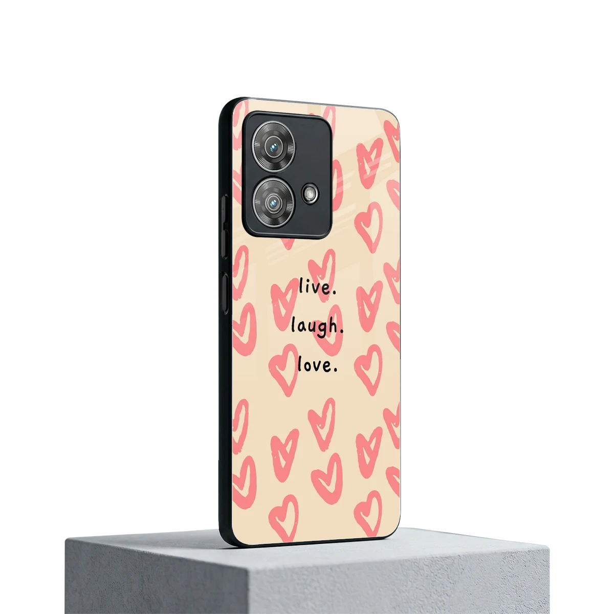 Heart Flow motorola edge 40 neo 5g mobile cover | shockproof glass phone case