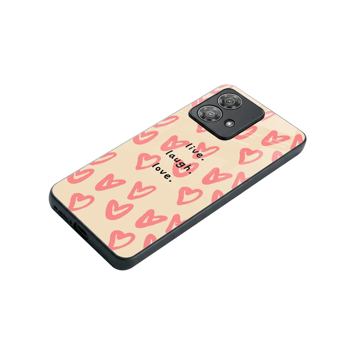 Heart Flow stylish phone case for motorola edge 40 neo 5g | glossy glass and slim fit