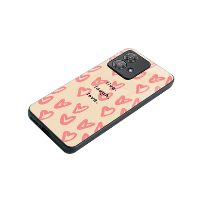 Heart Flow stylish phone case for motorola edge 40 neo 5g | glossy glass and slim fit