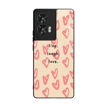 Heart Flow back phone cover | glass case for motorola edge 50 fusion