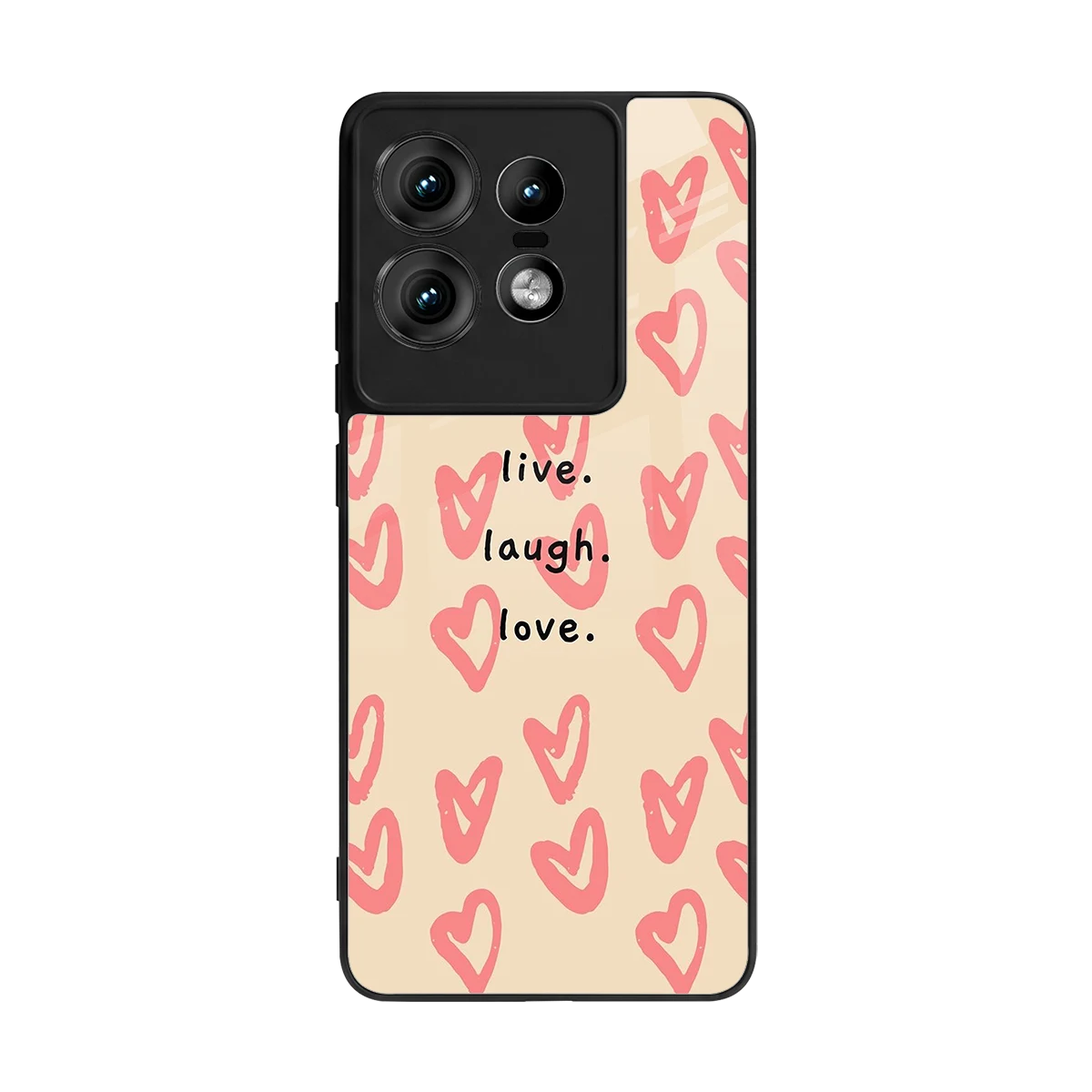 Heart Flow back phone cover | glass case for motorola edge 50 pro