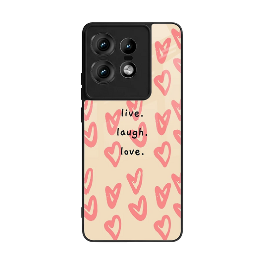 Heart Flow back phone cover | glass case for motorola edge 50 pro