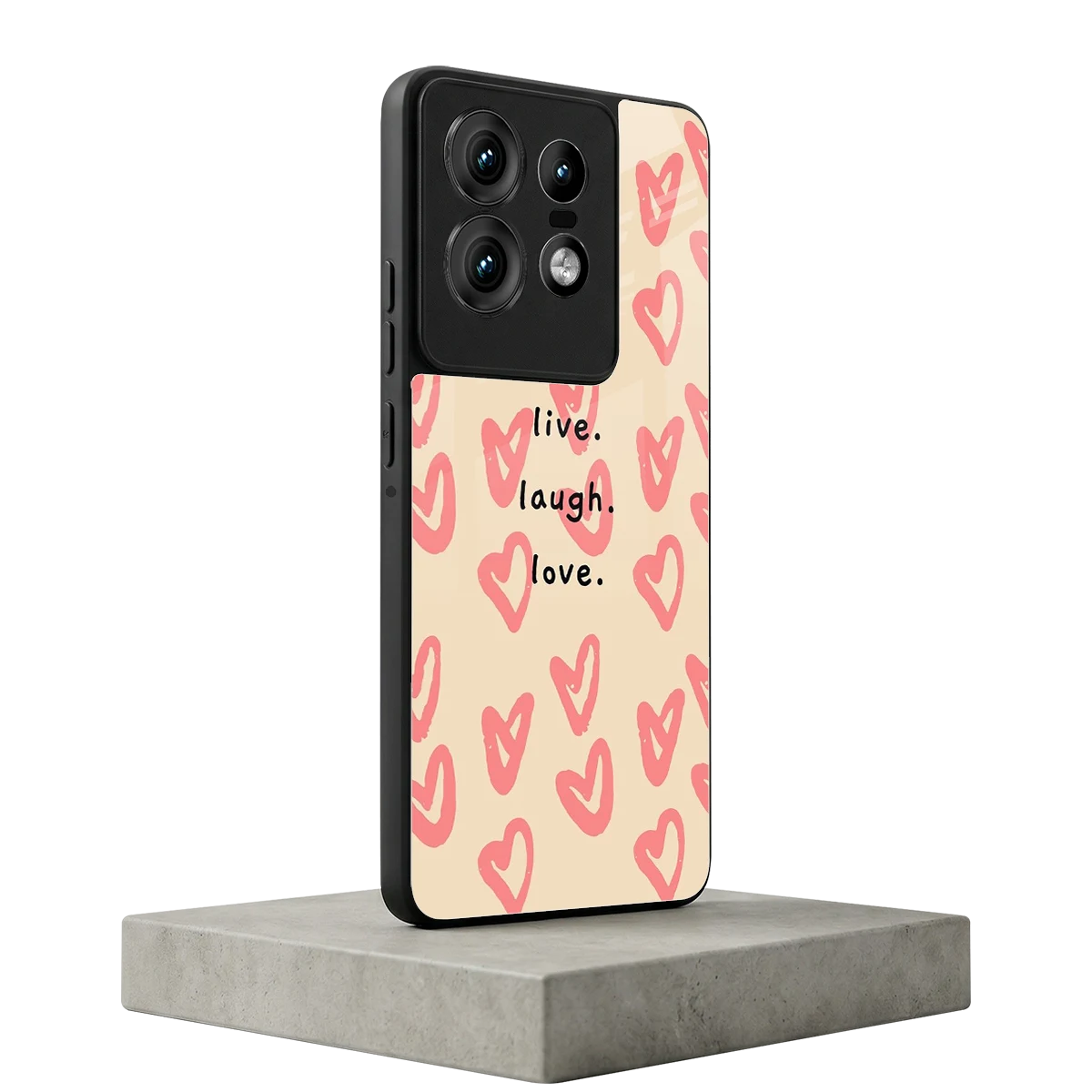 Heart Flow motorola edge 50 pro mobile cover | shockproof glass phone case