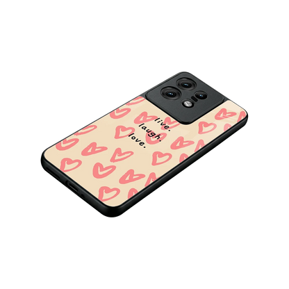 Heart Flow stylish phone case for motorola edge 50 pro | glossy glass and slim fit