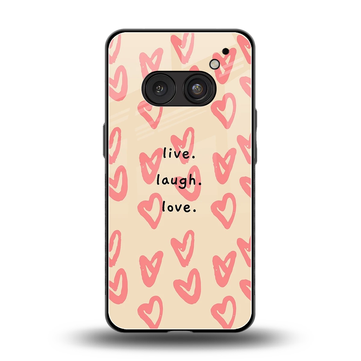 Heart Flow back phone cover | glass case for nothing phone 2a plus