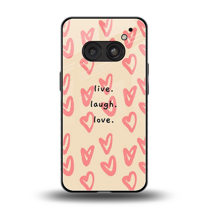 Heart Flow back phone cover | glass case for nothing phone 2a plus