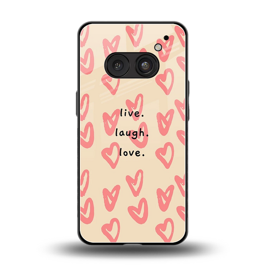 Heart Flow back phone cover | glass case for nothing phone 2a plus