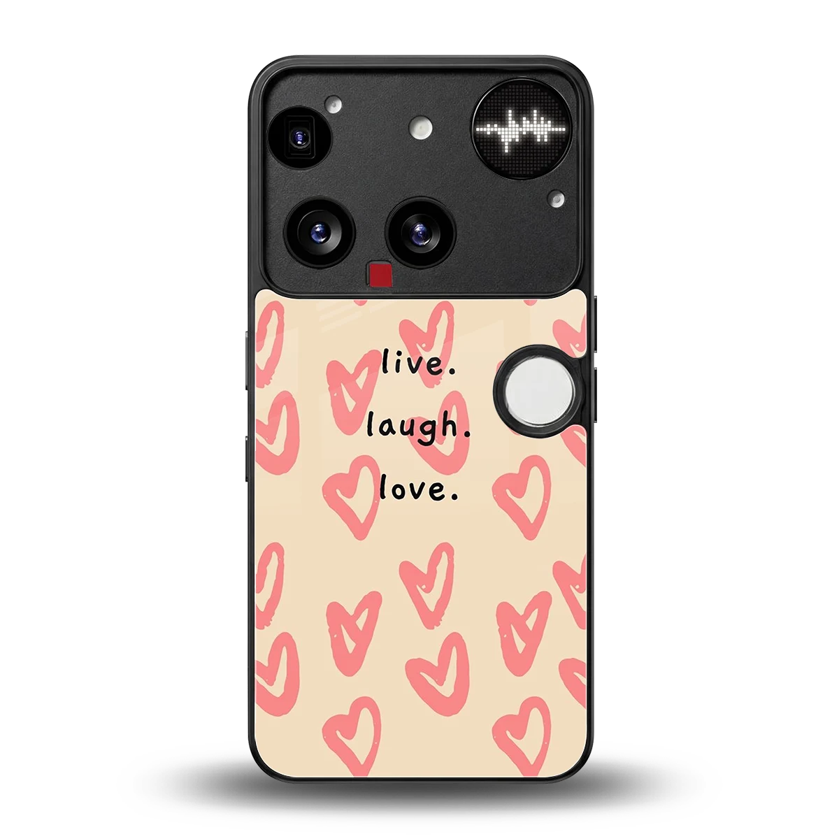 Heart Flow back phone cover | glass case for nothing phone 3