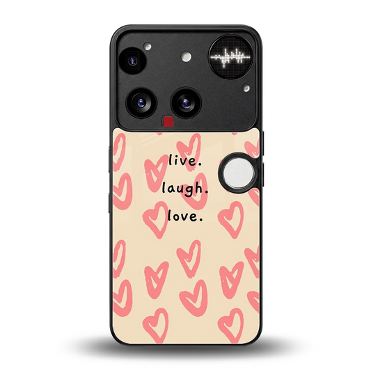 Heart Flow back phone cover | glass case for nothing phone 3