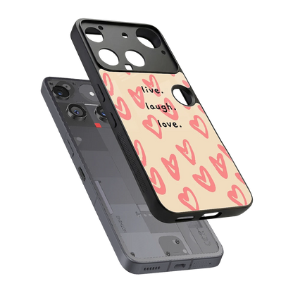 Heart Flow sleek nothing phone 3 cover with tempered glass back and TPU edges