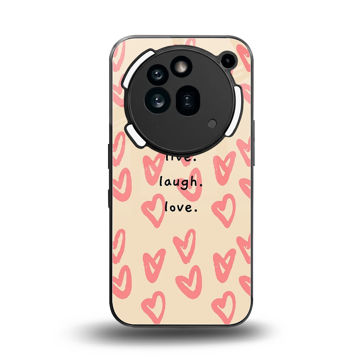 Heart Flow back phone cover | glass case for nothing phone 3a pro