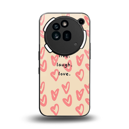 Heart Flow back phone cover | glass case for nothing phone 3a pro