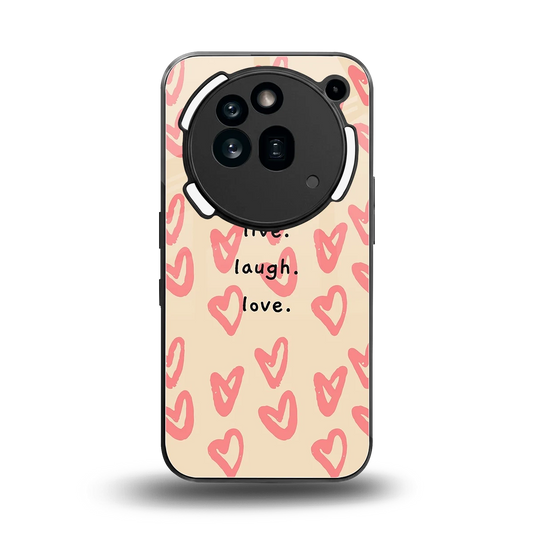 Heart Flow back phone cover | glass case for nothing phone 3a pro