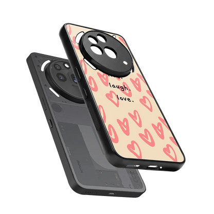 Heart Flow sleek nothing phone 3a pro cover with tempered glass back and TPU edges