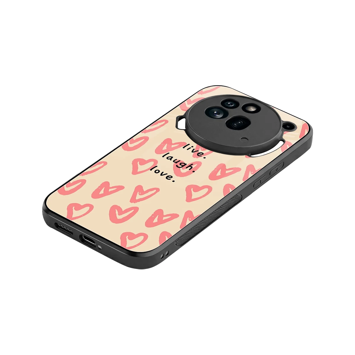 Heart Flow stylish phone case for nothing phone 3a pro | glossy glass and slim fit