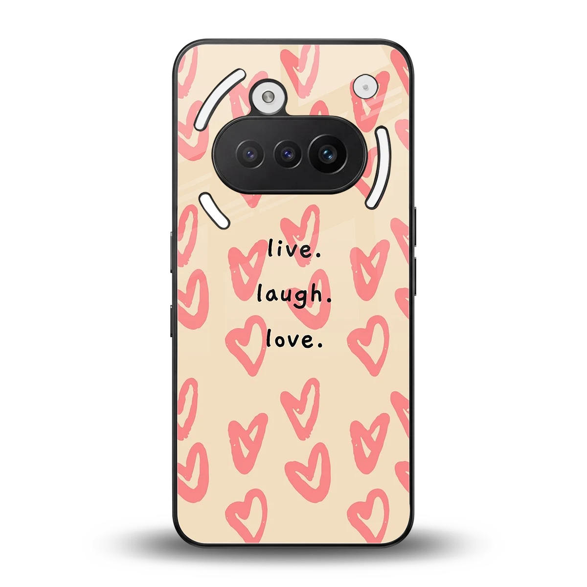 Heart Flow back phone cover | glass case for nothing phone 3a
