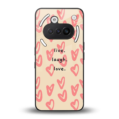 Heart Flow back phone cover | glass case for nothing phone 3a