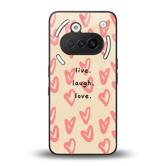 Heart Flow back phone cover | glass case for nothing phone 3a
