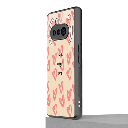 Heart Flow nothing phone 3a mobile cover | shockproof glass phone case
