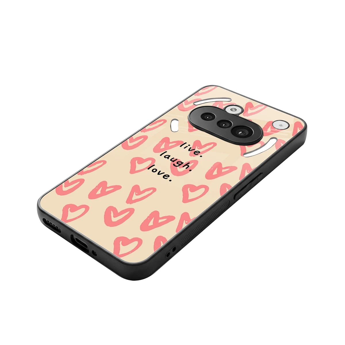 Heart Flow stylish phone case for nothing phone 3a | glossy glass and slim fit