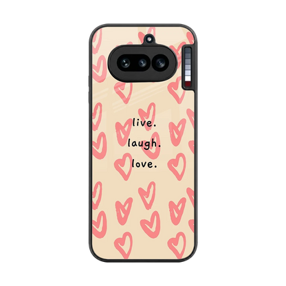 Heart Flow back phone cover | glass case for nothing phone 4a