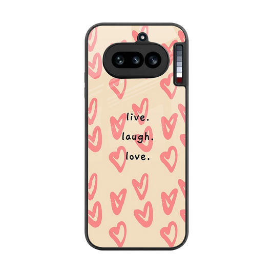 Heart Flow back phone cover | glass case for nothing phone 4a