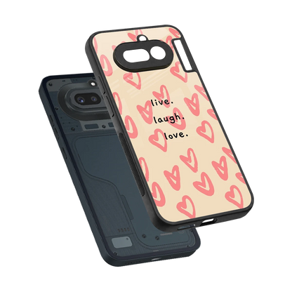 Heart Flow sleek nothing phone 4a cover with tempered glass back and TPU edges