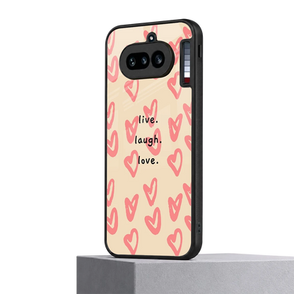 Heart Flow nothing phone 4a mobile cover | shockproof glass phone case