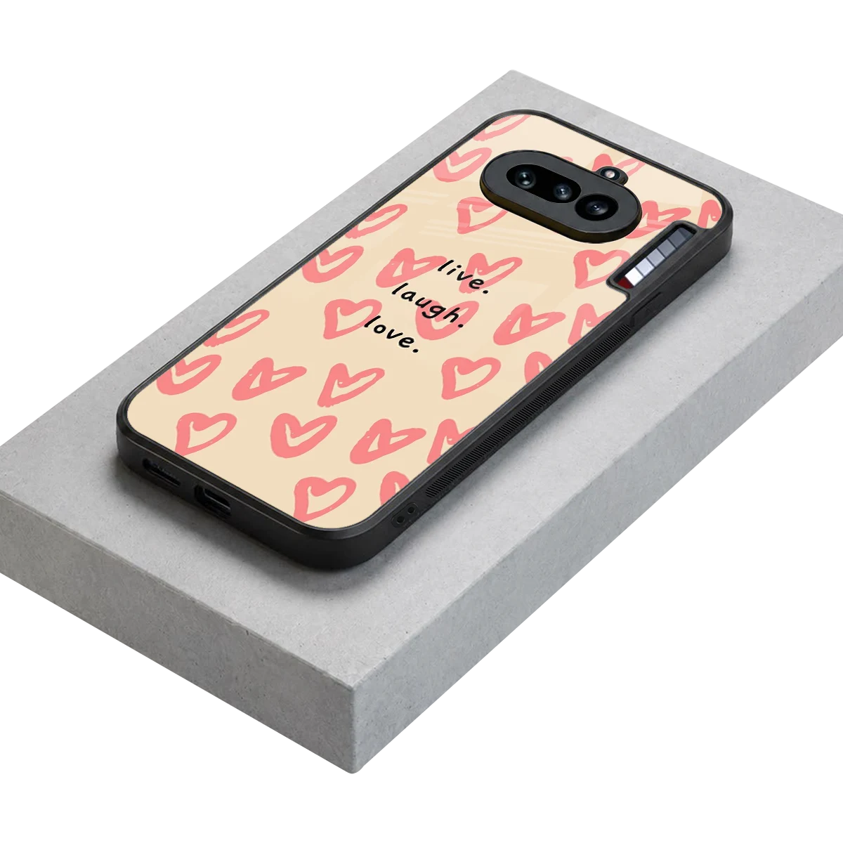 Heart Flow stylish phone case for nothing phone 4a | glossy glass and slim fit