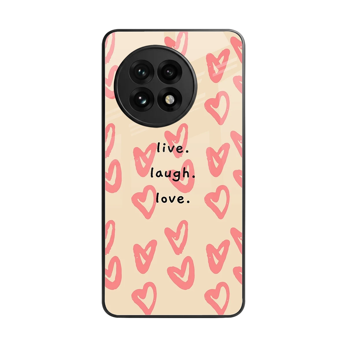 Heart Flow back phone cover | glass case for oneplus 13r