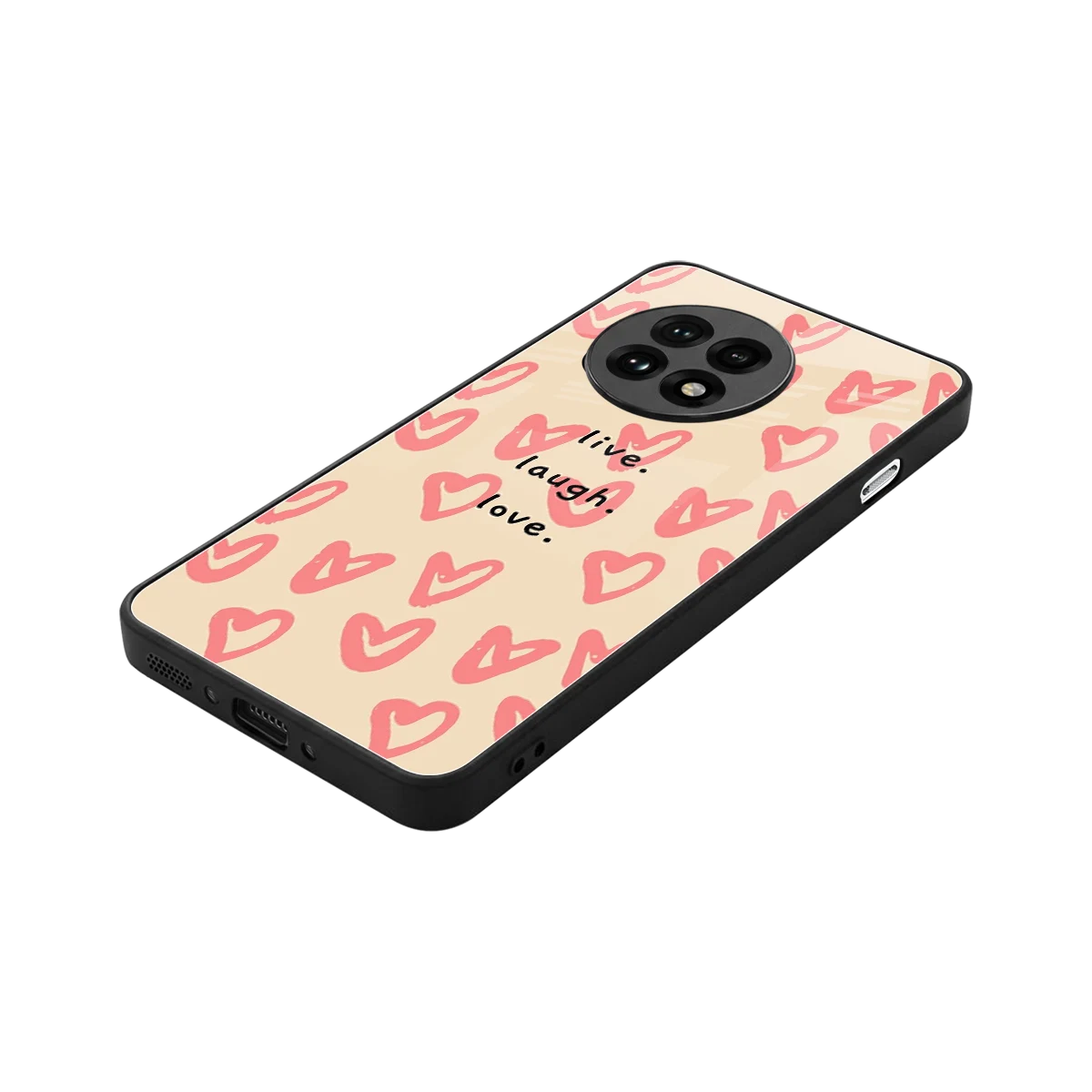 Heart Flow stylish phone case for oneplus 13r | glossy glass and slim fit
