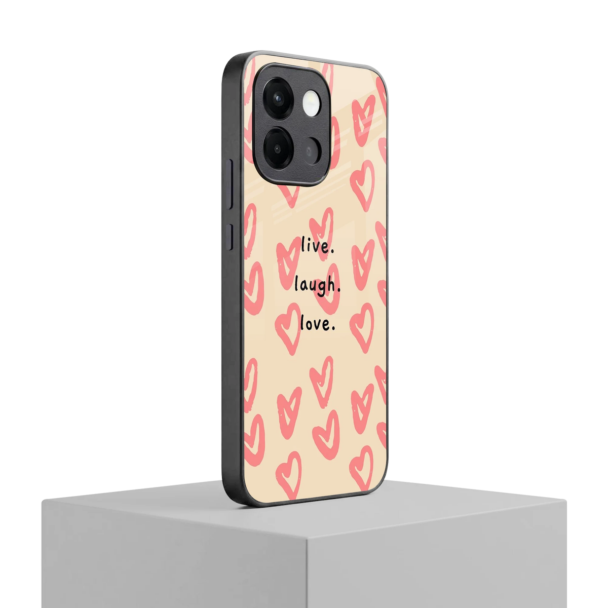 Heart Flow oneplus 13s mobile cover | shockproof glass phone case