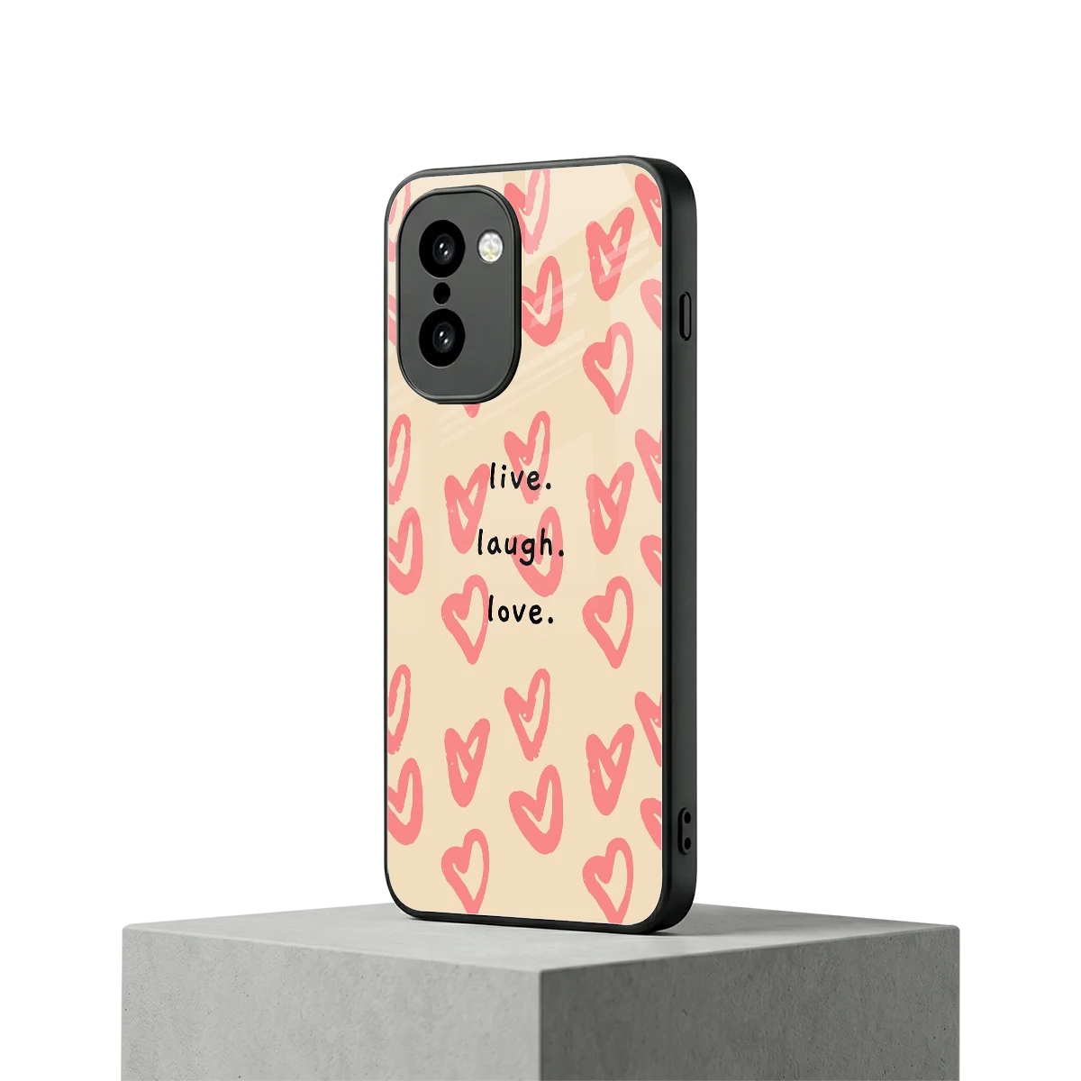 Heart Flow oneplus 15r mobile cover | shockproof glass phone case