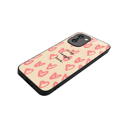 Heart Flow stylish phone case for oneplus 15r | glossy glass and slim fit