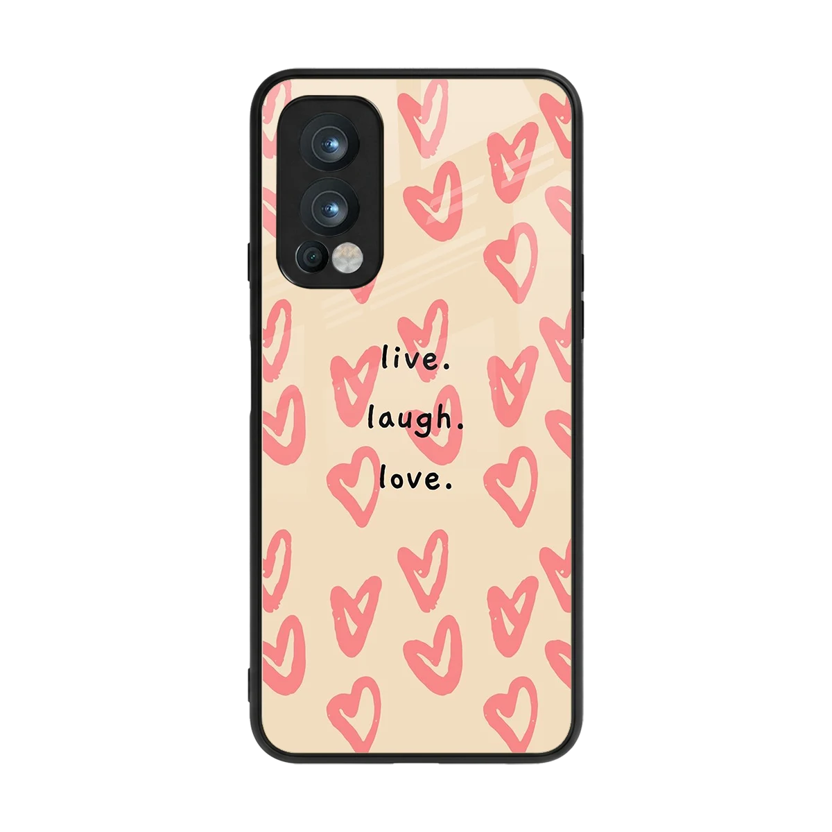 Heart Flow back phone cover | glass case for oneplus nord 2