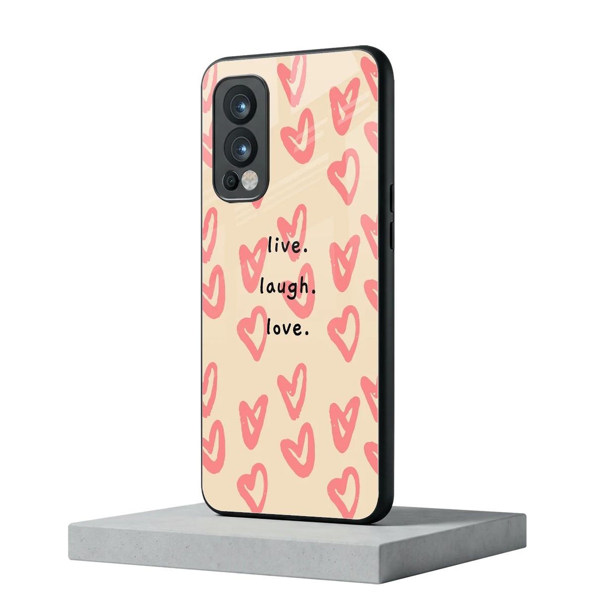 Heart Flow oneplus nord 2 mobile cover | shockproof glass phone case