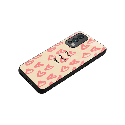 Heart Flow stylish phone case for oneplus nord 2 | glossy glass and slim fit