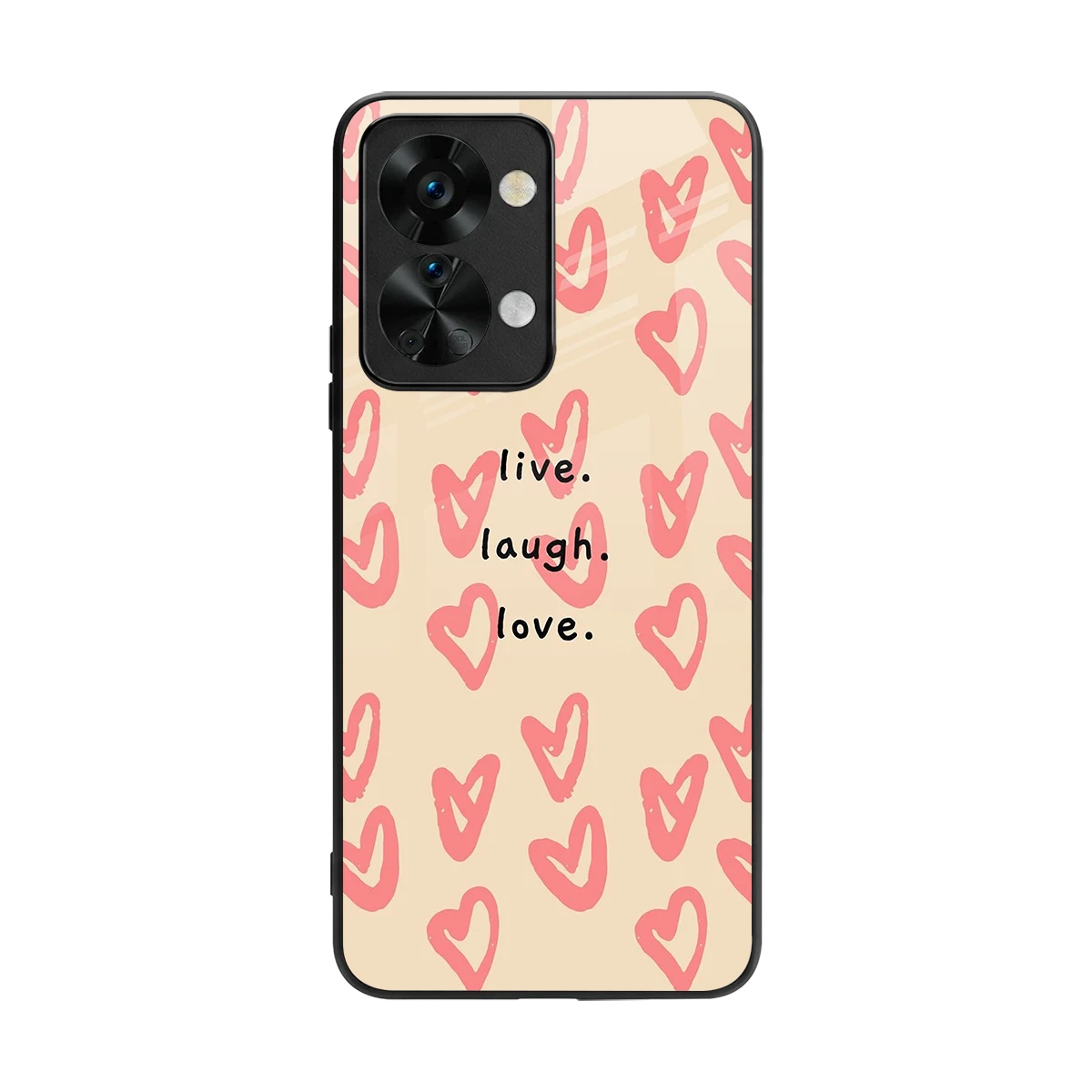 Heart Flow back phone cover | glass case for oneplus nord 2t