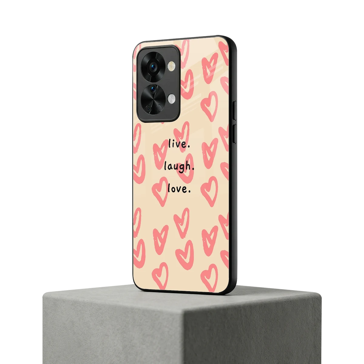 Heart Flow oneplus nord 2t mobile cover | shockproof glass phone case