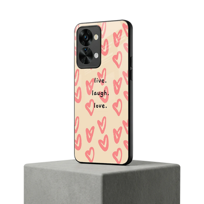 Heart Flow oneplus nord 2t mobile cover | shockproof glass phone case