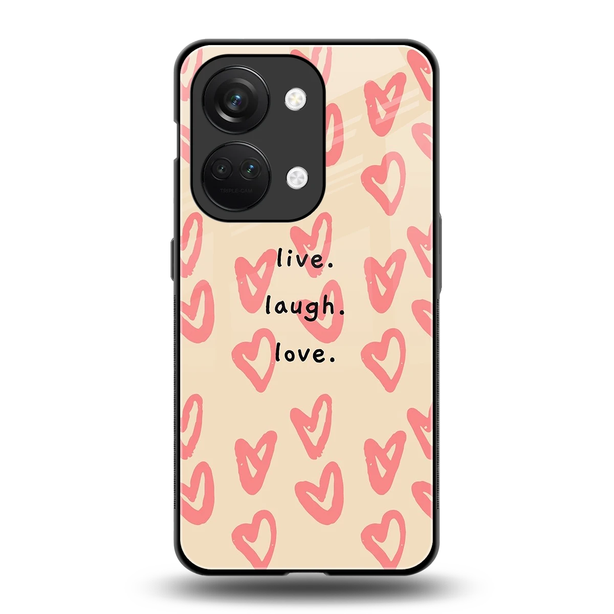 Heart Flow back phone cover | glass case for oneplus nord 3
