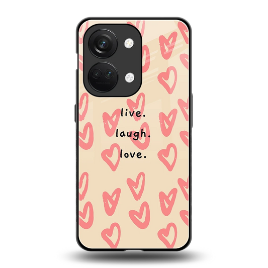 Heart Flow back phone cover | glass case for oneplus nord 3