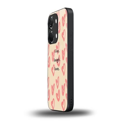 Heart Flow oneplus nord 3 mobile cover | shockproof glass phone case