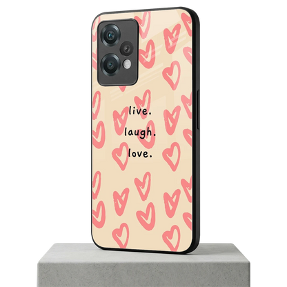Heart Flow oneplus nord ce 2 lite mobile cover | shockproof glass phone case