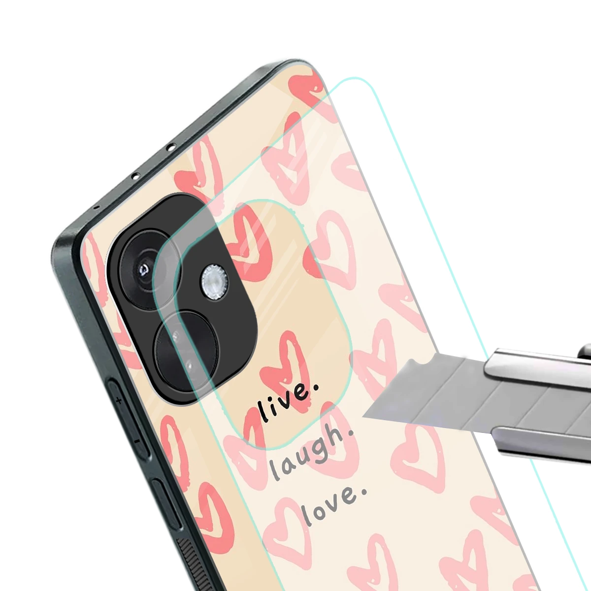 Heart Flow stylish phone case for oneplus nord ce 3 | glossy glass and slim fit