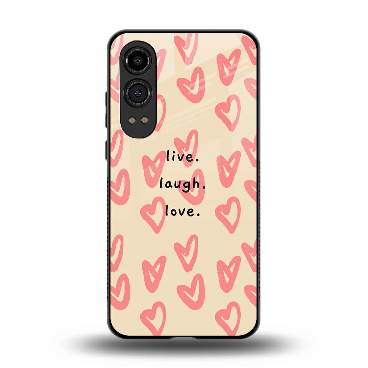 Heart Flow back phone cover | glass case for oneplus nord ce 4 lite