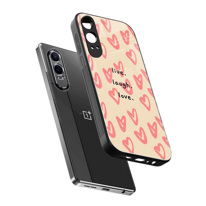 Heart Flow sleek oneplus nord ce 4 lite cover with tempered glass back and TPU edges